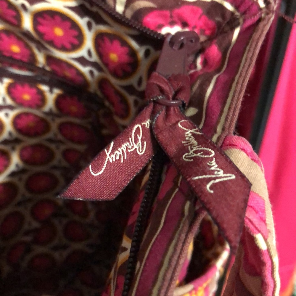 Vera Bradley Purse Pink and Brown Floral - Picture 5 of 13